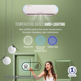 Lloyd Stellar Art 1.5Ton 5 Star Wi-Fi Inverter Split AC (6 in 1 Expandable,Mood Lighting, In-Built Air Purifier, Direct Voice Command, White & Blush Pink, New Launch GLS18V5FWLGT)