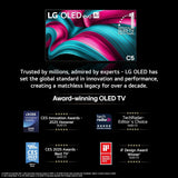 LG 195 cm (77 Inches) OLED evo C5 Series 4K Ultra HD (3840 x 2160) Smart webOS OLED TV OLED77C56LA