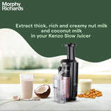 Morphy Richards Kenzo Cold Press Slow Juicer 150W | Powerful DC Motor|60 RPM for Maximum Juice Retention | Stainless Steel | Separate Juice & Pulp Containers| Reverse Function|2-Yr Warranty【Rose Gold】