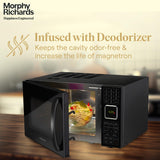 Morphy Richards 27L Convection Microwave Oven (27CGF, Black) | 200 Auto Cook Menus | 11 Power Levels | Stainless Steel Cavity | Deodorizer | 2-Year Warranty