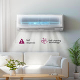 Godrej 1 Ton 3 Star, 5 Years Comprehensive Warranty, AI Powered, 5-In-1 Convertible Cooling, Inverter Split AC (Copper, 2025 Model, Heavy duty cooling at 52 C, AC1T SIC 12PTC3 WYQ, White)
