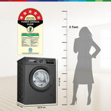 Bosch 8 kg, 5 Star, Anti Stain & AI Active Water+ Fully Automatic Front Loading Washing Machine (WAJ2826DIN, Steam with Anti-Bacteria, Anti-tangle, Anti-Wrinkle, In-Built Heater, Black Grey)