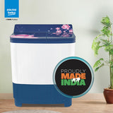 Voltas beko, A Tata Product 8.5 kg 5 Star Semi-Automatic Top Load Washing Machine With Double Water Fall technology (WTT85DBLG/FLRB5, Blue, Special Pulsator & 5 Knob Control Method)
