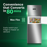 Bosch 302L, 3 Star, MaxFlex Convert Frost Free Triple Door Refrigerator | 8-in-1 Convertible Storage Modes | 57L Extra Convertible Zone | Cool Extend up to 18 hours (CMC33K03NI, Smokey Steel)