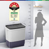 Bosch 8 kg 5 Star Semi-Automatic Top Loading Washing Machine (2025 Model, WJP802L0IN, 3 Wash Programs, Anti-Rust Body, 1300 RPM Spin Speed, Peacock Blue, 2 Years Comprehensive Warranty)