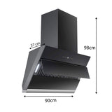 Faber 90cm 1350 m3/hr Autoclean Slant Chimney, Filterless, Lifetime on Motor, 5Yr Comprehensive Warranty, (ZENITH FL HC SC BK IN 90,Touch & Gesture Control,Black)