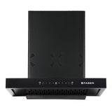 Faber 60 cm 1400 m³/hr angular Kitchen Chimney (HOOD CYGNUS IN 3D HC SC FL BK 60, Filterless technology, Touch Control, Black)
