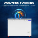Blue Star HT4-N350 350L Hard Top Double Door Convertible Deep Freezer | 310L Storage | 4 Star | White