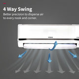 Hitachi 1 Ton 5 Star New Star Rated 4-Way Swing, ice Clean, Xpandable+,Smart View Display,Hybrid Convertible Inverter Split AC (100% Copper, Dust Filter, 5500STXL RAS.V512PCDIST, White)
