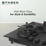 Faber Della HD784 CI AI 4 Burner Hob | 78CM Auto Ignition Brass Burner Hob