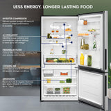 Electrolux 496L 1 Star Double Door Refrigerator with AI CoolAssist, Bottom Mount Freezer, GreenZone Technology, Cooling 360, Inverter, Frost Free, UltimateTaste 700, EBE5002C-S, Stainless Steel