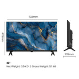 Haier 32 Inch, HD Ready, HDR10, Bezel-Less Linux Smart LED TV with Dolby Audio & Screen Mirroring – LE32A7
