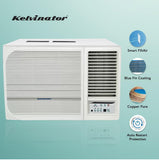 Kelvinator 1.5 Ton 3 Star Inverter Window Ac (High Density Filter With Blue Fin Coating,I Favour,PM 2.5 Filter,Copper Pure,KAW-I18CPSC, White),5 Year Comprehensive Warranty