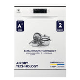 Electrolux 13 Place Settings Dishwasher Machine for Home, Fully Automatic with AirDry, In-Built Heater, White, UltimateCare 300, ESA47220SW
