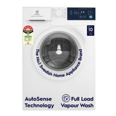 Electrolux 8kg/5kg 5 Star EcoInverter Fully Automatic Front Load Washer Dryer, Scandinavian Design with 40°C Vapour Wash for Sustainable Clothing, Wash To Dry, White, UltimateCare 300, EWW8024D3WB