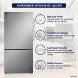 Electrolux 496L 1 Star Double Door Refrigerator with AI CoolAssist, Bottom Mount Freezer, GreenZone Technology, Cooling 360, Inverter, Frost Free, UltimateTaste 700, EBE5002C-S, Stainless Steel