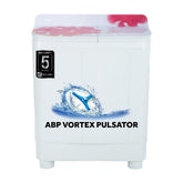 Haier 8.5 Kg 5 Star Voltex Pulsator Semi-Automatic Top Load Washing Machine (HTW85-178, Red Rose)