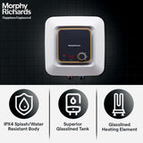 Morphy Richards Kube 15L Storage Wall Water Heater White and Black
