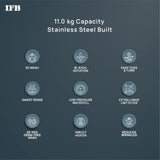 IFB 11.0 Kg 5 Star Top Load Washing Machine Aqua Conserve (TL-SIBS 11.0KG AQUA, Inox, Power Dual Steam, Inbuilt Heater)