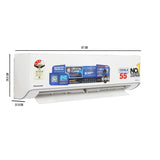 Panasonic EU 7 in 1 Convertible 1 Ton 3Star Inverter Split,(100% Copper Condenser, CS/CU-EU12BKY3F), With 55°Tested,Ag clean Filter,High CFM&Eco tough Outdoor Crystal Clean Technology & Shild Blue+