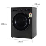 LG 9 Kg 5 Star Inverter Direct Drive Fully Automatic Front Load Washing Machine (FHB1209Z4B, Platinum Black,