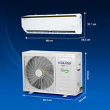 Voltas 1.5 Ton 5 Star Inverter Split AC (Copper, 5-in-1 Adjustable Mode, Anti-dust Filter, 185V Vertis Smart Air Elite Gold, White)