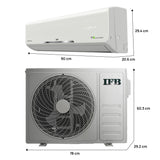 IFB 2025 Model Silver Star Series 1.5 Ton 5 Star Split AC with HD Compressor, AI, Dual Gold Fin, Nano Tek Coating & 8-in-1 Flexi Mode – White (CI185SS22RGN1, Copper Condenser)
