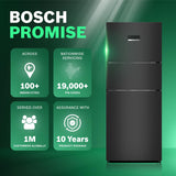Bosch 302L, 3 Star, MaxFlex Convert Frost Free Triple Door Refrigerator | 8-in-1 Convertible Storage Modes | 57L Extra Convertible Zone | Cool Extend up to 18 hours (CMC33S33VI, Cosmic Steel)