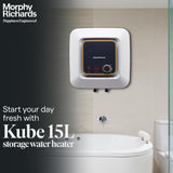 Morphy Richards Kube 15L Storage Wall Water Heater White and Black