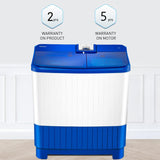 Panasonic 8 kg 5 Star Semi-Automatic Top Loading Washing Machine with Powerful Motor (NA-W80B5ARB, Blue, Active Foam System)