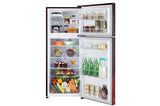 LG 242L 2 Star Frost-Free Double Door Convertible Refrigerator with Smart Inverter Compressor, Multi Air Flow & MOIST ‘N’ FRESH, Scarlet Charm (GL-N292BSCY)