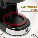 Faber Drip Coffee Machine FCM 0.6L SS BK 800W|| 4 Big Cups||Warming Plate- Keeps Coffee Warm for 30 mins