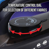 Havells Plush 1600W Steam Iron – Steam Burst, Vertical & Horizontal Ironing, Anti-Drip, Self-Clean & Anti-Calc (Black)