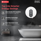 Havells Orazio+ 10L 5-Star Storage Water Heater (White Grey) | Fast Heating Geyser