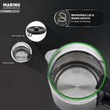 Havells Marino 1L Electric Kettle | 1200W Fast Boiling | Borosilicate Glass Inner Body