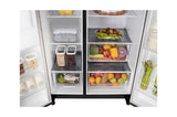 LG GL-B257JWB3 650 Litre 3 Star Side-by-Side Refrigerator | Convertible, Smart Inverter Compressor, Multi Air Flow, Smart Diagnosis, Western Black