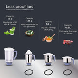 Philips Stainless Steel Viva Collection HL7701/00 Mixer Grinder, 750 Watts, 4 Jars (Elegant Lavender and White)