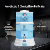 KENT Gold Gravity Water Purifier | UF Technology Based | Non-Electric & Chemical Free | Counter Top | 20L Storage | White