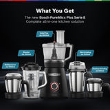 Bosch PureMixx Plus 800W Powerful Mixer Grinder & Food Processor
