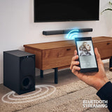 Sony HT-S40R Real 5.1ch Dolby Audio Soundbar for TV with Subwoofer & Wireless Rear Speakers, 5.1ch Home Theatre System (600W, Bluetooth & USB Connectivity, HDMI & Optical Connectivity, Sound Mode) (Open Box / Without Box)