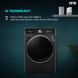 IFB 8.5 Kg / 6.5 Kg / 2.5 Kg 5 Star, Front Load 3-In-1, AI Powered, Fully Automatic Washer Dryer Refresh (2023 Model, Laundrimagic, Executive ZXB, 9 Swirl Wash, Eco Inverter Technology, Black)