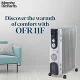 Morphy Richards OFR 11F 11-Fin 2900W Oil Filled Radiator Room Heater | Adjustable Thermostat | Safety Tilt & Auto Thermal Shutoff | Castor Wheels for Easy Mobility | Silent Heating