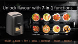 Crompton Ameo DLX 4.2L Digital Air Fryer with Live Cooking Window | 1450W Super Helix Heating | 7-in-1 Functions | Quick Fry Technology | Low Noise | Oil-Free Healthy Cooking | 2 Year Warranty