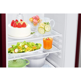 Samsung 189L 5 Star Inverter Direct-Cool Single Door Refrigerator (RR21C2H25RZ/HL,Midnight Blossom Red) Base Stand Drawer ,Free 1 Year Extended warranty