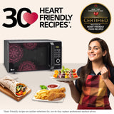 LG 28 L Convection Microwave Oven (MC2887BIUM, Black, Heart Friendly Recipes, 360° Motorised Rotisserie)