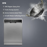 IFB 15 Place Settings with DeepClean® Technology Freestanding Dishwasher (Neptune VX15, Dark Silver, 70° Hot Water Wash with Hygienic Steam Drying, Perfect for Indian Utensils)