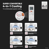 LG 1.5 Ton 5 Star DUAL Inverter Window AC (Copper, Convertible 4-in-1 cooling, RW-Q18WUZA, HD Filter with Anti-Virus Protection, White)