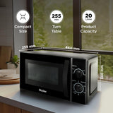 Haier 20L Solo Microwave Oven (HIL2002MWPH, Black)