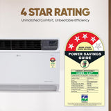 LG 2 Ton 4 Star Wi-Fi DUAL Inverter Window AC (Copper, Convertible 4-in-1 cooling, 4 Way Air Swing, HD Filter, UW-Q24WWYA, White)