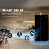 Haier 602L 3 Star 2 Door Premium Glass Side by Side Frost Free Refrigerator|100% Convertible|Wi-Fi|Expert Inverter Technology|Digital Display Panel|Triple Twist Ice Maker (HRS-682KGU1, Black Glass)